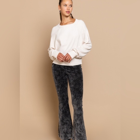 🔥sale POL Women’s Soft Pullover Backless Sweater - Cream- Sizes: S, M, L - Picture 6 of 8